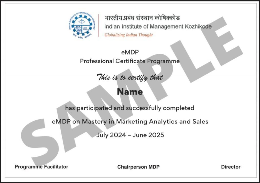 Sample Degree Certificate