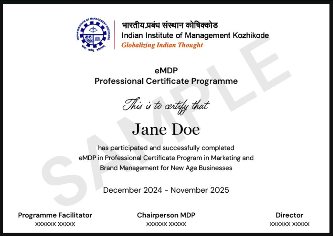 Sample Degree Certificate